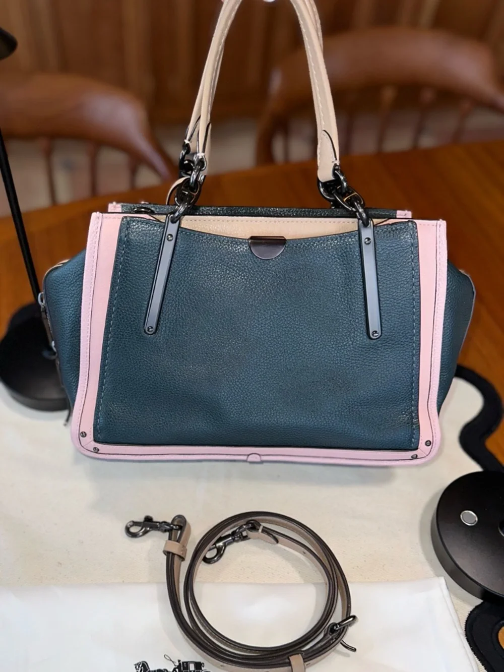 Coach Dreamer Satchel 31633 • Aurora Multi Colorblock Leather • Like New 🌸 - Picture 14 of 14